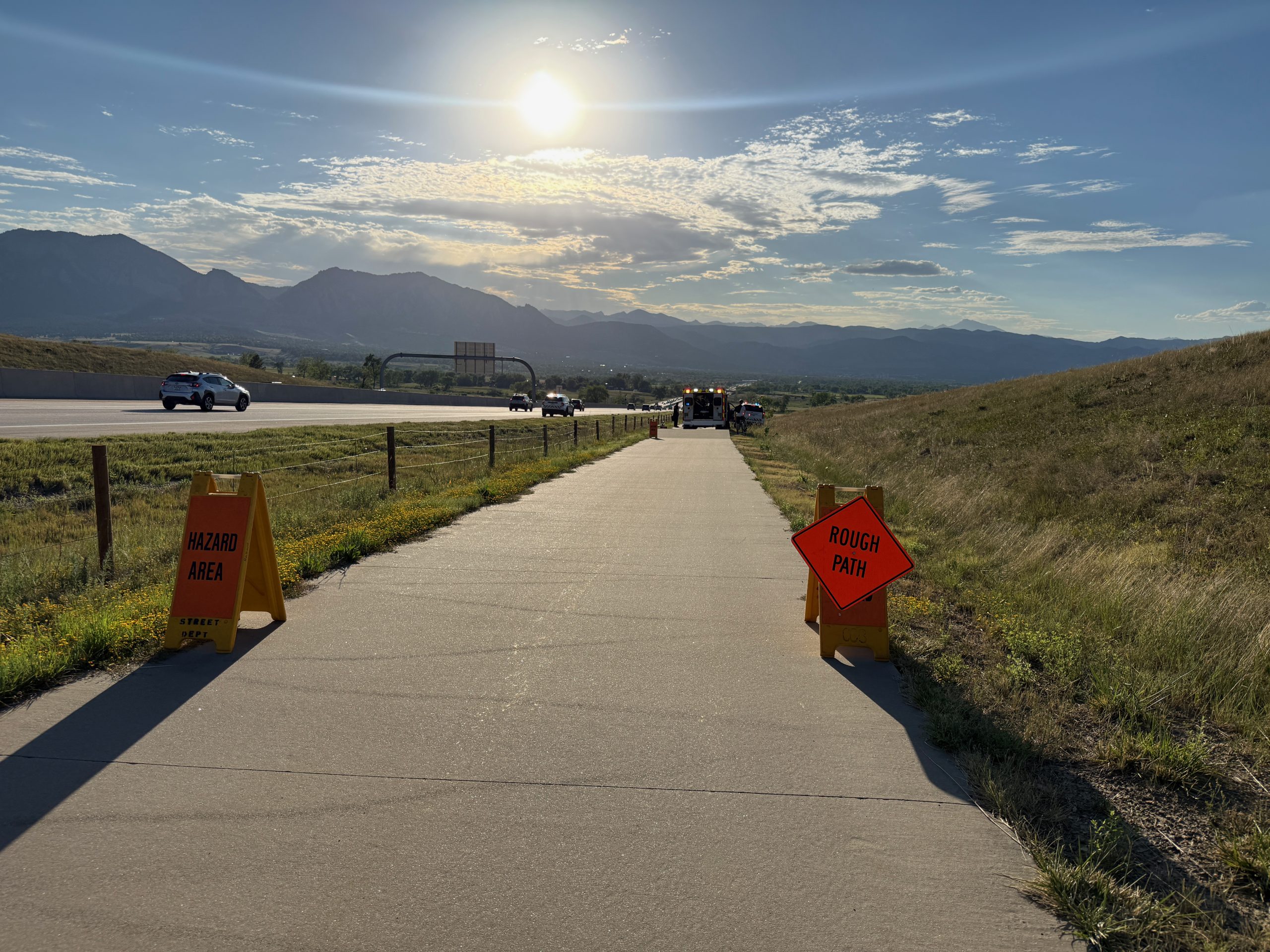 Two cyclists taken to the hospital after crashes on heat-buckled US 36 Bikeway in Boulder County