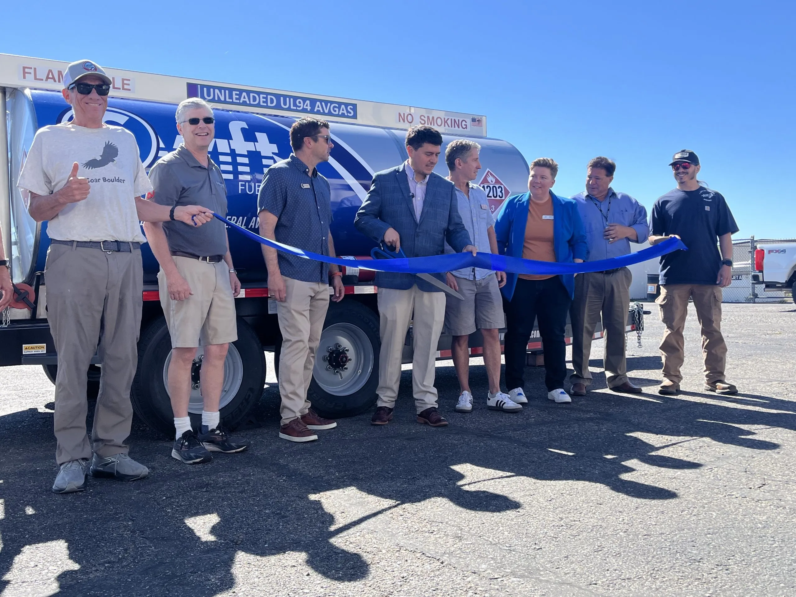 Boulder Airport celebrates launch of unleaded aviation fuel